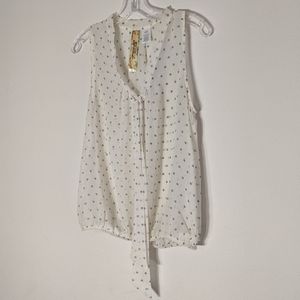 3/$20 🌟 Sleeveless Sheer Bow Blouse